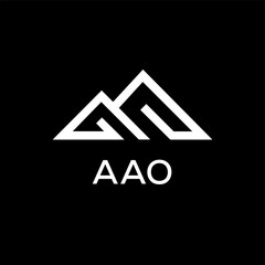 AAO Letter logo design template vector. AAO Business abstract connection vector logo. AAO icon circle logotype.
