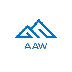 AAW Letter logo design template vector. AAW Business abstract connection vector logo. AAW icon circle logotype.
