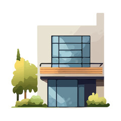 モダンな住宅のイラスト