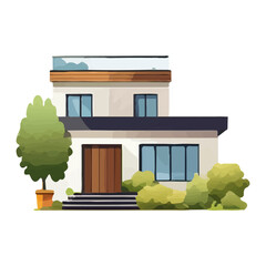 モダンな住宅のイラスト