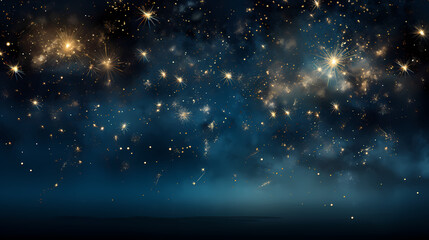 Obraz premium Beautiful fireworks background at night for holiday decoration