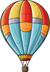 hot air balloon design illustration isolated on transparent background
