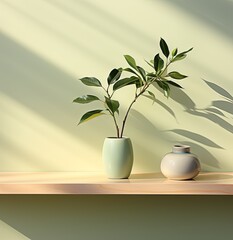 Plant on the table. Craeted with Ai