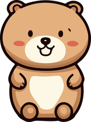 Obraz premium bear design illustration isolated on transparent background 