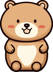 Fototapeta premium bear vector design illustration isolated on transparent background 