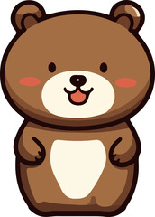 Fototapeta premium bear vector design illustration isolated on transparent background 