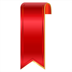 Silk 3d ribbon banners vector set isolated. illustration of red ribbon collection for decoration swirl