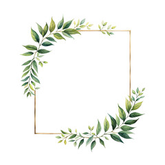 watercolor-illustration-of-a-leafy-frame-in-minimalist-style-by-no-background