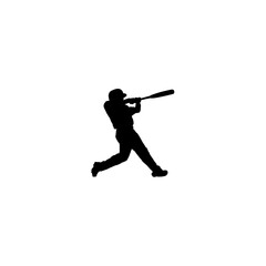 Fototapeta na wymiar Baseball sports vector logo balck and white