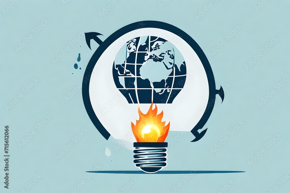Poster light bulb with idea