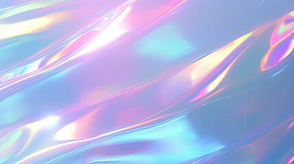 Obraz premium abstract pastel holographic texture design, Transparent Rainbow Plastic or Glass. Holographic Rainbow foil, Holographic neon background