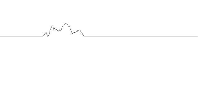 Fitz Roy Minimalist Single Line Mountain Vector