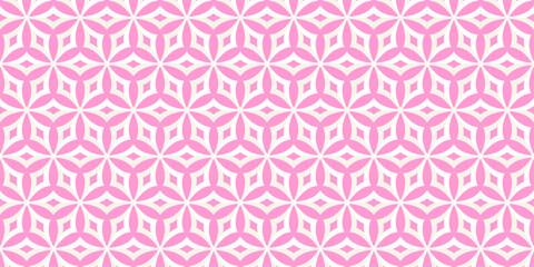 3D Seamless Pink Geometric Hexagonal. Decorative seamless pattern with ornamental shapes. arabesque background design. Vector illustration.