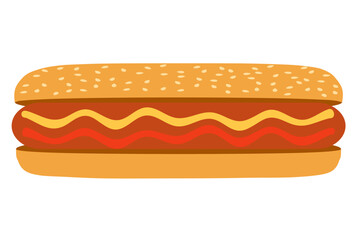 hot dog fast food stock vector illustration