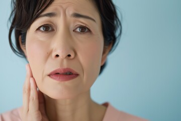 Addressing Worries Of Nasolabial Folds In A Middle-Aged Japanese Woman. Сoncept Skincare Routine For Nasolabial Folds, Non-Surgical Treatments For Nasolabial Folds