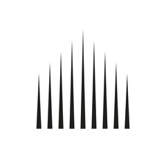 Abstract black and white skyscraper simple line design