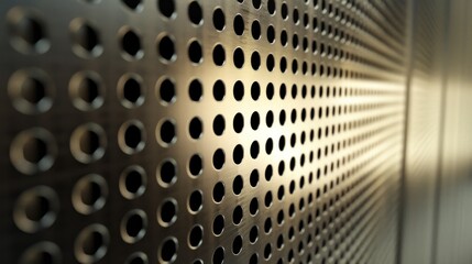 Stainless steel perforated wall