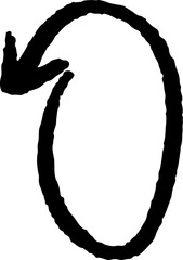 Grunge arrows set. Handmade