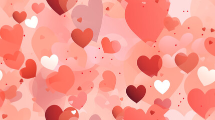 A backdrop of pink hearts for St. Valentine's Day