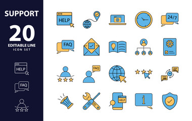 Support and customer icons Pixel perfect. Black fill icons set. tools, control, social, assistant, assistant, client, contact, cyberspace, desktop, feedback, fix, help, message, operator, ...