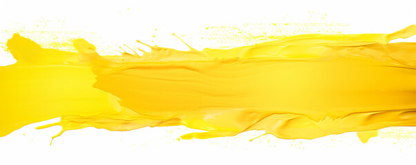Fototapeta premium yellow paint watercolor stroke design, in the style of shaped canvas, color-field, vibrant stage backdrops, color field