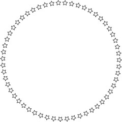 Stars in circle icon. Round star frame template