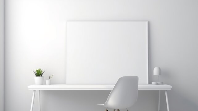 blank picture frame on a wall