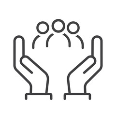 Safe peoples, flat design style.