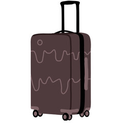suitcases for travel with brown color