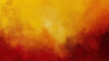 Fotobehang Yellow burnt orange red fiery golden brown black abstract background for design. Color gradient, ombre. Rough, grain, noise. noise grungy grain texture. Design. Template. Shine © Planetz