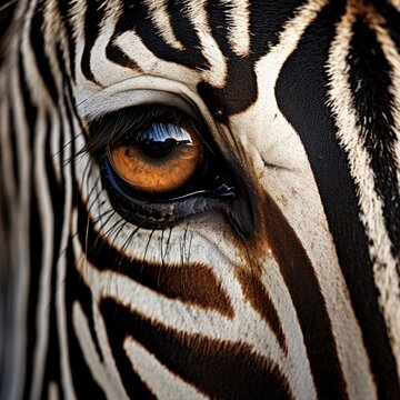 beautiful close shot african zebra image
