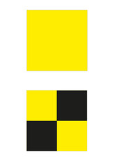 Fototapeta premium Combinaisons d'indicateurs alphabétiques: Q.L du Code maritime international, je suis en quarantaine