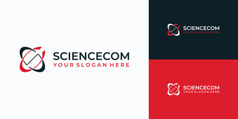 Science letter S C initials vector logo design.
