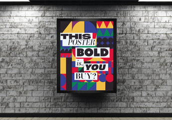 Bright Bold Typography Vivid Colors Poster Template