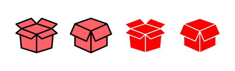 Box icon set illustration. box sign and symbol, parcel, package