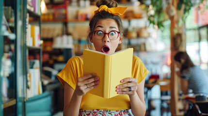 Captivating Read: Young Woman Enthralled by a Fascinating Book