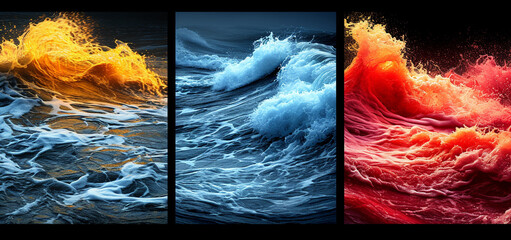 Gradient background blue wave. 4k Background.Color Fluid. Wave High quality photo