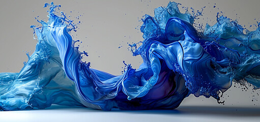 Gradient background blue wave. 4k Background.Color Fluid. Wave High quality photo
