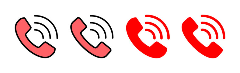 Call icon set illustration. telephone sign and symbol. phone icon. contact us