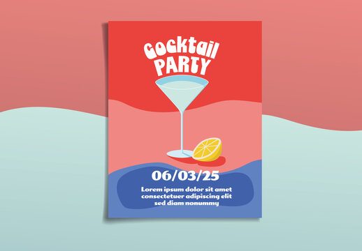 Summer Cocktail Party Poster Template