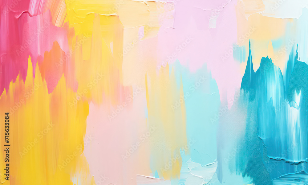 Poster abstract textured painting: a grunge background filled with colorful brush strokes and patterns