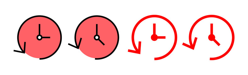 History icon set  illustration. recent event history sign and symbol