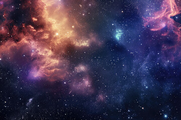 Fototapeta na wymiar Nebula in deep space with stars.