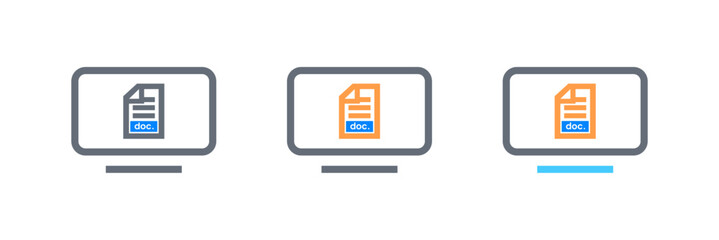 Document and file icon vector