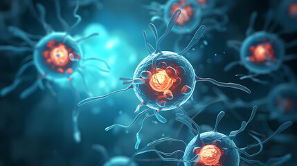 Human cell or embryonic stem cell medicine, human cell biology DNA molecular structure
