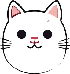 cat  design illustration isolated on transparent background
