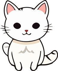 cat  design illustration isolated on transparent background

