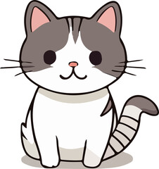 cat  design illustration isolated on transparent background
