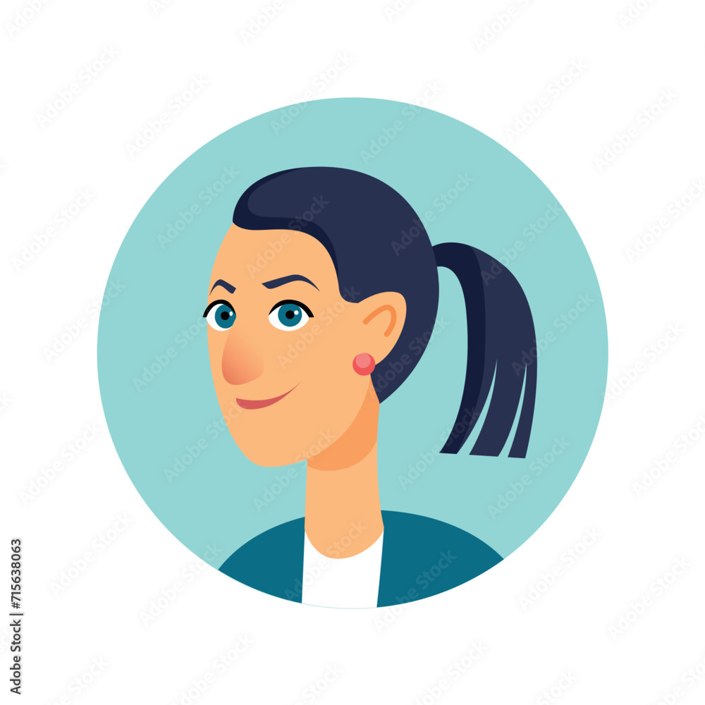 Poster avatar of person in the cartoon style. this artwork masterfully combines design elements to showcase