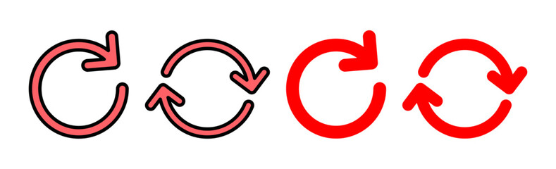 Refresh icon set illustration. Reload sign and symbol. Update icon.